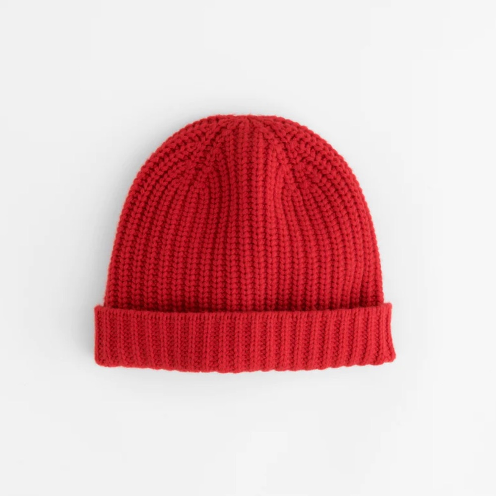 Alex Mill red cashmere beanie